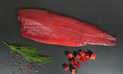 Le saumon mariné betterave