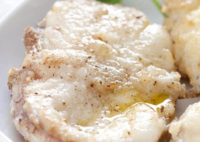 Foies de lotte poêlés